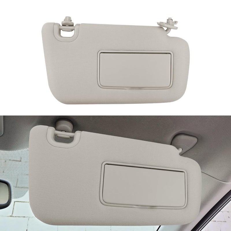 INTGET Beige Passenger Side Sun Visor for Nissan Sentra Accessories 2013 2014 2015 2016 2017 2018 2019 Cloth Car Sun Protection Visor Replacement with Mirror Right Side for Nissan Sentra Accessories